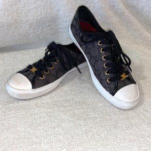 Coach Empire Black Signature Lace-Up Sneakers
